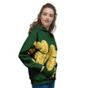 St. Patrick's Day Gold Clover Print Women's Hoodie-grizzshop