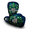 St. Patrick's Day Green Clover Print Boxing Gloves-grizzshop