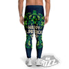 St. Patrick's Day Green Clover Print Men's Leggings-grizzshop