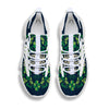 St. Patrick's Day Green Clover Print White Gym Shoes-grizzshop