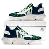 St. Patrick's Day Green Clover Print White Gym Shoes-grizzshop