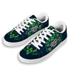 St. Patrick's Day Green Clover Print White Low Top Sneakers-grizzshop