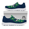 St. Patrick's Day Green Clover Print White Sneaker-grizzshop