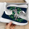 St. Patrick's Day Green Clover Print White Walking Shoes-grizzshop