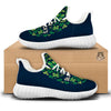 St. Patrick's Day Green Clover Print White Walking Shoes-grizzshop