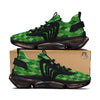 St. Patrick's Day Green Plaid Print Black Gym Shoes-grizzshop