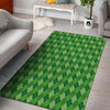 St. Patrick's Day Green Plaid Print Floor Mat-grizzshop