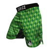 St. Patrick's Day Green Plaid Print MMA Shorts-grizzshop