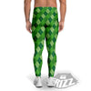 St. Patrick's Day Green Plaid Print Men's Leggings-grizzshop