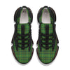 St. Patrick's Day Green Tartan Print Black Gym Shoes-grizzshop