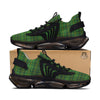 St. Patrick's Day Green Tartan Print Black Gym Shoes-grizzshop