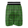 St. Patrick's Day Green Tartan Print Boxing Shorts-grizzshop