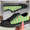 St. Patrick's Day Irish Checkered Print Black Low Top Shoes-grizzshop