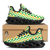 St. Patrick's Day Irish Checkered Print Black Running Shoes-grizzshop