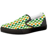 St. Patrick's Day Irish Checkered Print Black Slip On Shoes-grizzshop