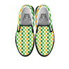 St. Patrick's Day Irish Checkered Print Black Slip On Shoes-grizzshop