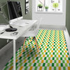 St. Patrick's Day Irish Checkered Print Floor Mat-grizzshop