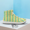 St. Patrick's Day Irish Checkered Print High Top Sneakers-grizzshop