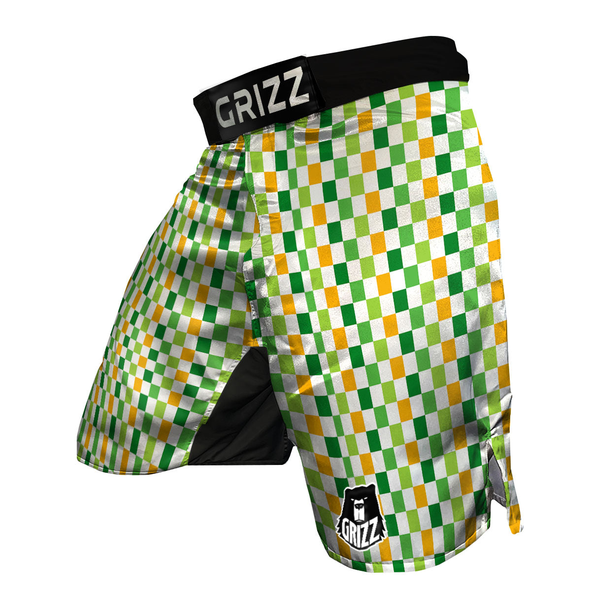 St. Patrick's Day Irish Checkered Print MMA Shorts-grizzshop