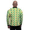 St. Patrick's Day Irish Checkered Print Men's Bomber Jacket-grizzshop