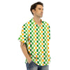 St. Patrick's Day Irish Checkered Print Men's Hawaiian Shirt-grizzshop