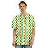 St. Patrick's Day Irish Checkered Print Men's Hawaiian Shirt-grizzshop