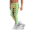 St. Patrick's Day Irish Checkered Print Men's Leggings-grizzshop