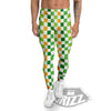 St. Patrick's Day Irish Checkered Print Men's Leggings-grizzshop