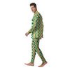 St. Patrick's Day Irish Checkered Print Men's Pajamas-grizzshop