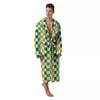 St. Patrick's Day Irish Checkered Print Men's Robe-grizzshop