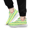 St. Patrick's Day Irish Checkered Print White Athletic Shoes-grizzshop