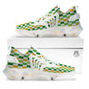 St. Patrick's Day Irish Checkered Print White Gym Shoes-grizzshop