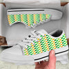 St. Patrick's Day Irish Checkered Print White Low Top Shoes-grizzshop