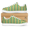 St. Patrick's Day Irish Checkered Print White Low Top Sneakers-grizzshop