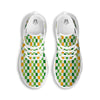 St. Patrick's Day Irish Checkered Print White Running Shoes-grizzshop