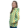 St. Patrick's Day Irish Checkered Print Women's Hoodie-grizzshop