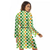 St. Patrick's Day Irish Checkered Print Women's Robe-grizzshop