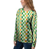 St. Patrick's Day Irish Checkered Print Women's Sweatshirt-grizzshop