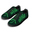 St. Patrick's Day Irish Clover Print Black Low Top Sneakers-grizzshop