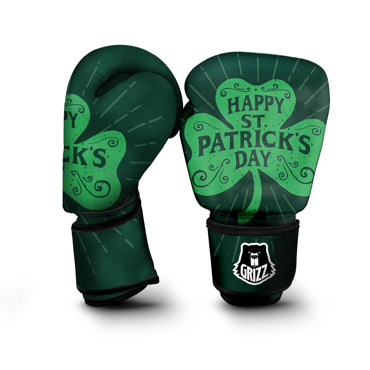 irish boxing gear St. Patrick's Day Irish Clover Print Boxing Gloves