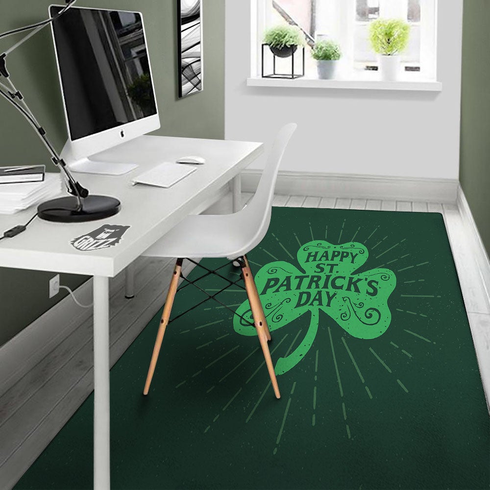 St. Patrick's Day Irish Clover Print Floor Mat-grizzshop