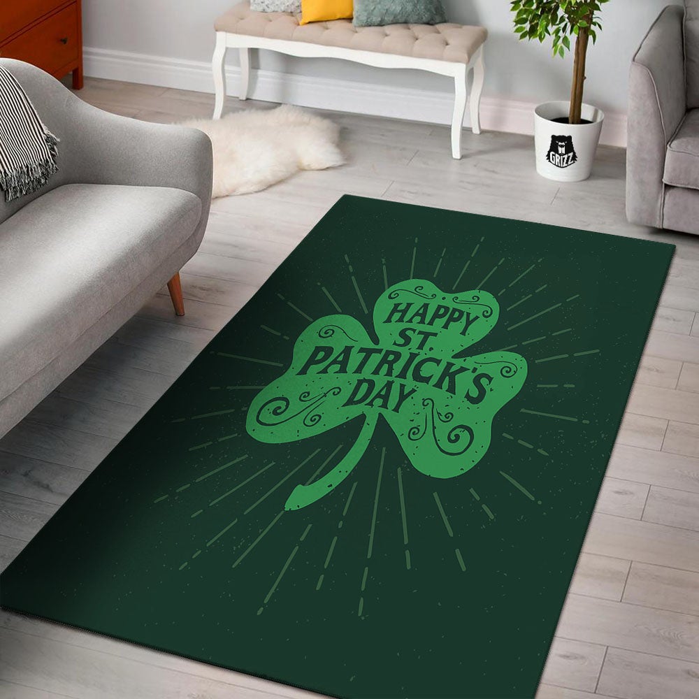 St. Patrick's Day Irish Clover Print Floor Mat-grizzshop