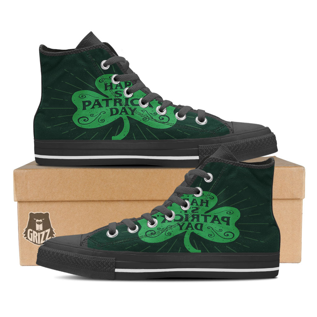 St. Patrick's Day Irish Clover Print High Top Shoes-grizzshop