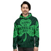 St. Patrick's Day Irish Clover Print Men's Hoodie-grizzshop