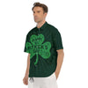 St. Patrick's Day Irish Clover Print Men's Short Sleeve Shirts-grizzshop