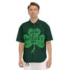 St. Patrick's Day Irish Clover Print Men's Short Sleeve Shirts-grizzshop