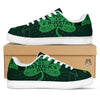 St. Patrick's Day Irish Clover Print White Low Top Sneakers-grizzshop