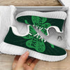 St. Patrick's Day Irish Clover Print White Walking Shoes-grizzshop