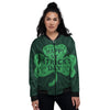 St. Patrick's Day Irish Clover Print Women's Bomber Jacket-grizzshop