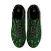 St. Patrick's Day Irish Leaf Print Black Low Top Sneakers-grizzshop